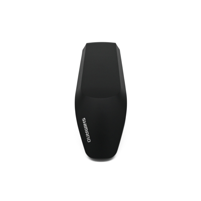 foto van de Shimano BT-E6010 36V 11.6Ah waar je die voorkant en bovenkant van de accu goed kan zien waardoor je het shimano logo duidelijk kan lezen